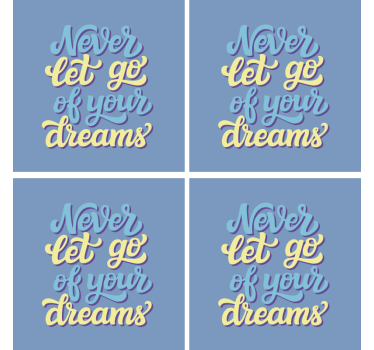 Bases para copos frase arte tipográfica inspiradora - TenStickers