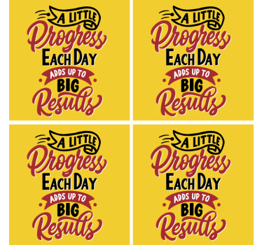 Bases para copos com frases Citação de motivação - TenStickers