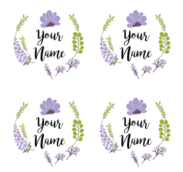 Bases para copos personalizáveis com design floral - TenStickers