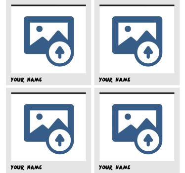 Bases para copos personalizáveis Moldura polaroid - TenStickers