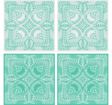 Bases para copos arranjo floral intricado - TenStickers