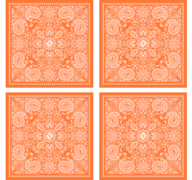 Bases para copos com padrão paisley detalhado - TenStickers
