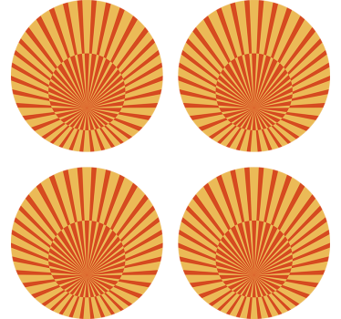 Bases para copos padrão raio de sol radiante - TenStickers