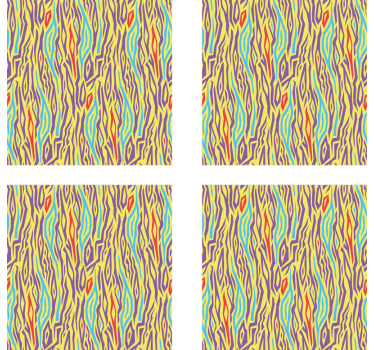 Bases para copos linhas abstratas vibrantes - TenStickers