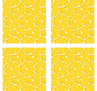 Bases para copos conceito fatia de cítrico - TenStickers