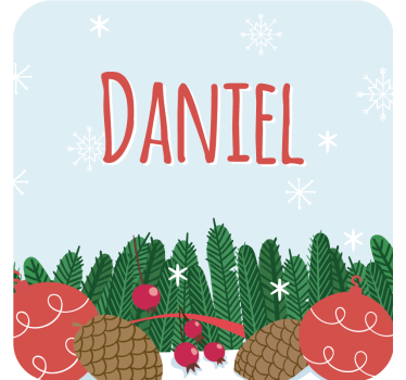 Bases para copos de natal enfeites festivos de pinha - TenStickers