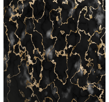 Bases para copos com padrão elegante em preto e ouro - TenStickers