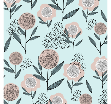 Bases para copos com arte de padrão floral - TenStickers