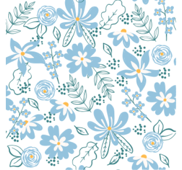 Bases para copos com padrão floral botânico - TenStickers