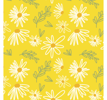 Bases para copos com padrão floral de margaridas - TenStickers