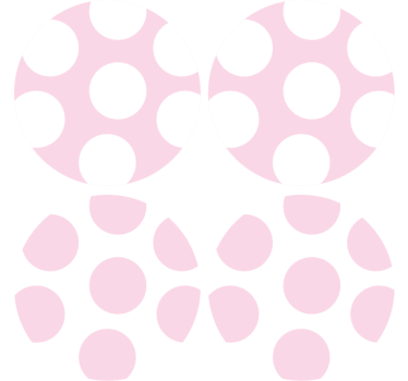 Bases para copos com padrão de bolinhas suave - TenStickers