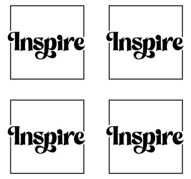 Bases para copos frase tipografia inspire em negrito - TenStickers