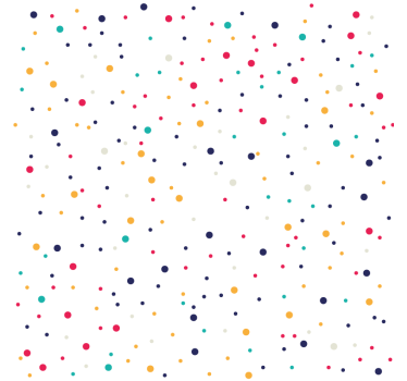 Bases para copos com padrão de pontos coloridos - TenStickers