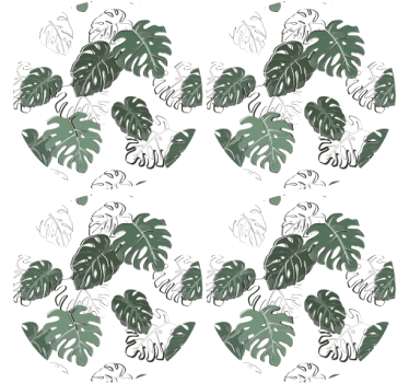 Bases para copos com estampa de folhas - TenStickers