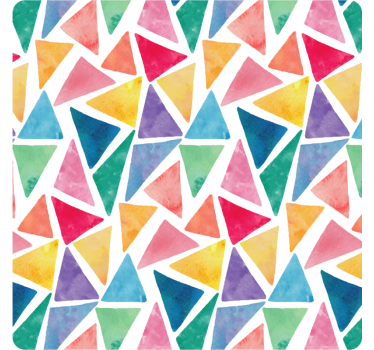 Bases para copos com padrão triangular colorido - TenStickers