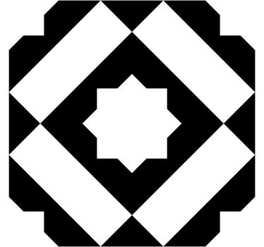 Bases para copos padrão geométrico preto - TenStickers