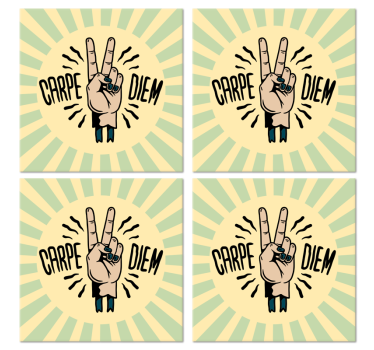 Bases para copos frase símbolo da paz - TenStickers