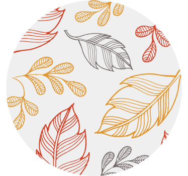 Bases para copos com padrões de folhas em camadas - TenStickers