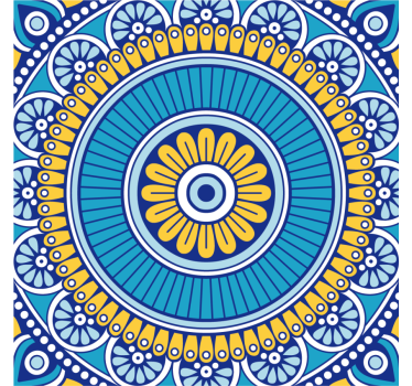 Bases para copos com motivo floral geométrico - TenStickers