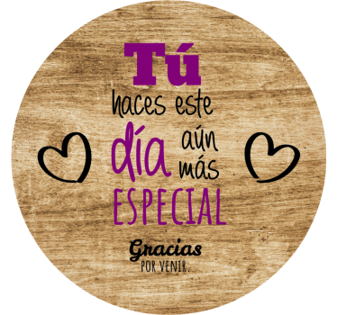 Bases para copos frase mensagem especial do coração - TenStickers