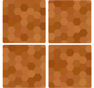Bases para copos com superfície em padrão hexagonal - TenStickers