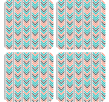 Bases para copos com padrão chevron essenciais - TenStickers