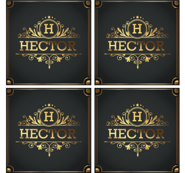 Bases para copos em vinil personalizáveis Elegância - TenStickers