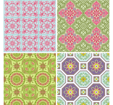 Bases para copos quadrados texturizados vibrantes - TenStickers