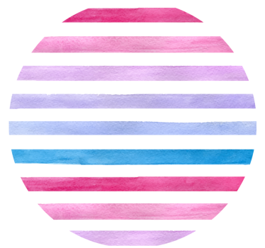 Bases para copos com padrão de listras aquareladas - TenStickers