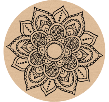 Bases para copos com detalhes florais intricados - TenStickers