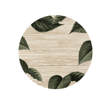 Bases para copos com padrão de folhas inspiradas na natureza - TenStickers
