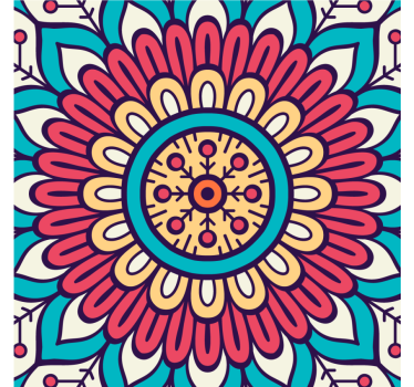 Bases para copos com padrão floral circular - TenStickers
