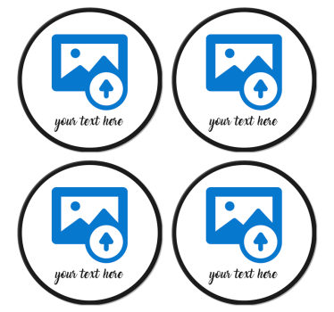 Bases para copos em vinil personalizáveis Imagem personalizada co - TenStickers