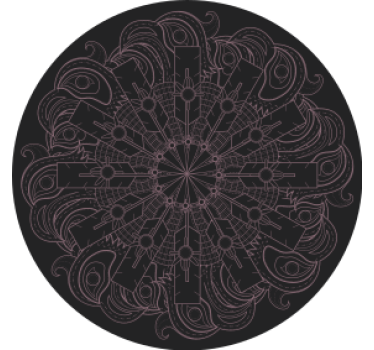 Bases para copos com padrão mandala intrincado - TenStickers