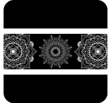 Bases para copos com motivo de mandala complexa - TenStickers
