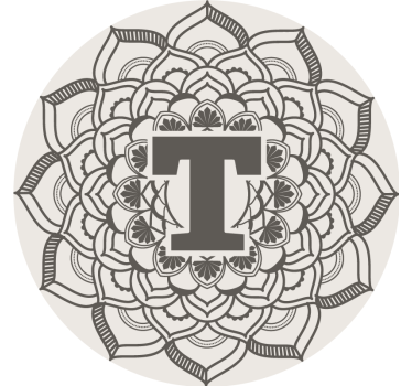 Bases para copos em vinil personalizáveis Mandala inicial - TenStickers