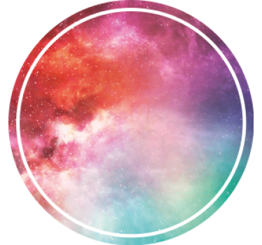 Bases para copos redemoinho colorido galáctico - TenStickers