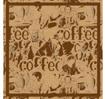 Bases para copos personagens de café vintage - TenStickers