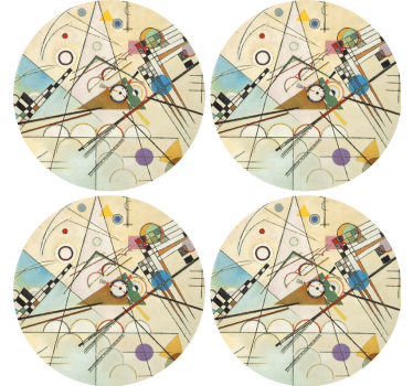 Bases para copos com motivo circular geométrico - TenStickers