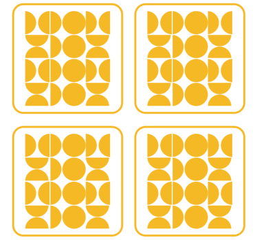 Bases para copos com motivos de formas geométricas - TenStickers