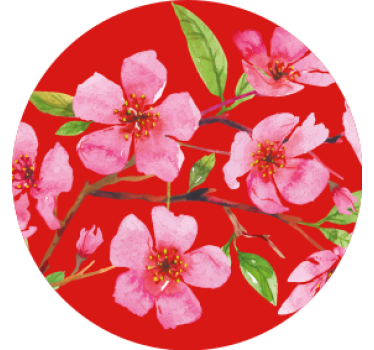 Bases para copos florais em rosa florido - TenStickers