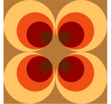 Bases para copos com padrão gradiente circular quente - TenStickers