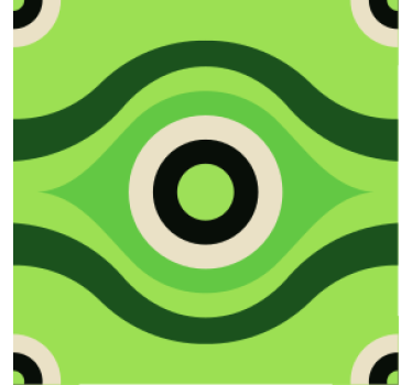 Bases para copos com padrão verde ondulado - TenStickers