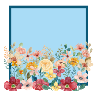 Bases para copos personalizáveis com design de borda floral - TenStickers