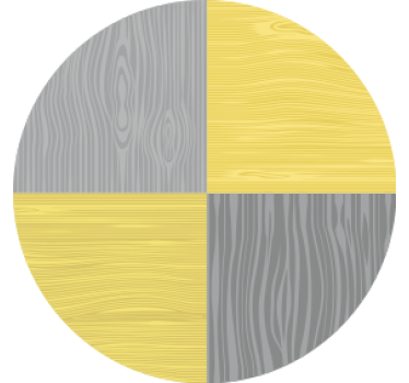 Bases para copos com padrão circular em madeira - TenStickers
