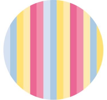 Bases para copos com padrão listrado colorido - TenStickers