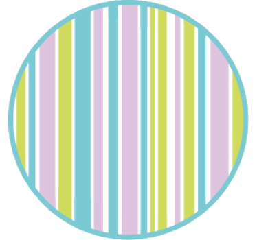 Bases para copos círculo listrado colorido - TenStickers