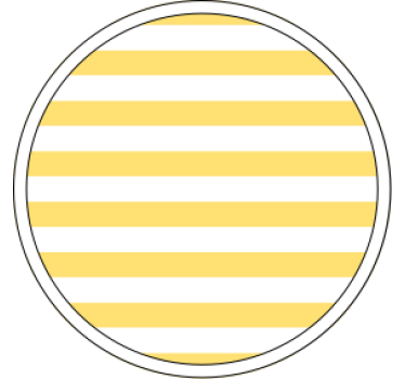 Bases para copos com padrão amarelo listrado - TenStickers