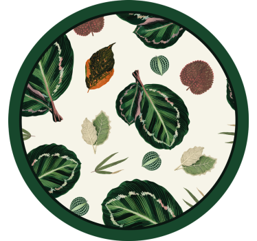 Bases para copos com padrão de folhas - TenStickers