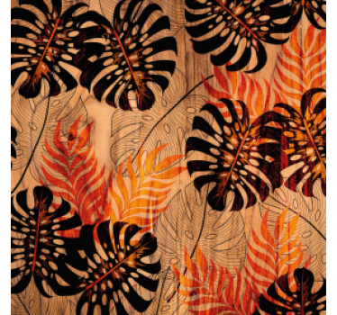 Bases para copos com estampa de folhagem tropical - TenStickers